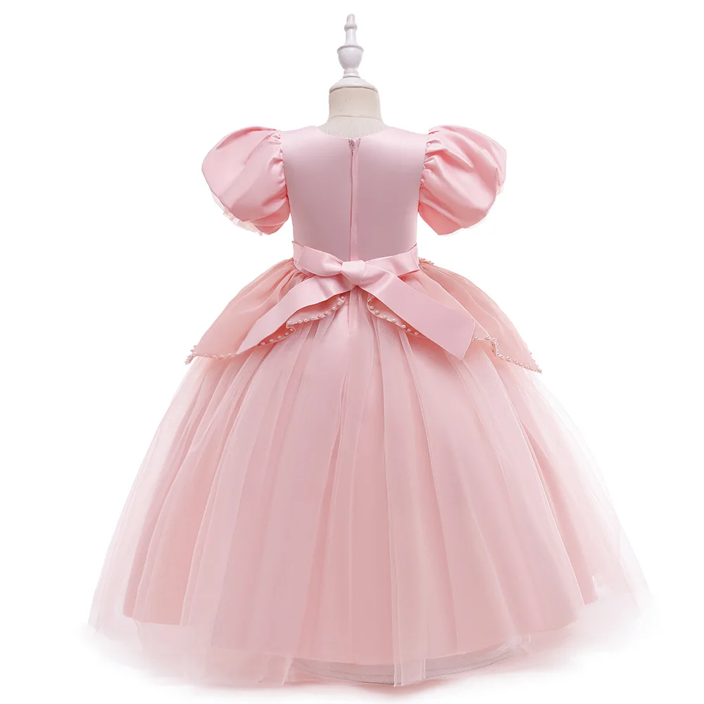 Disney Little Girls Kid Princess Ariel Mermaid Pink Dress Elegant for Baby Girl Birthday Party Holiday Halloween Cosplay Costume