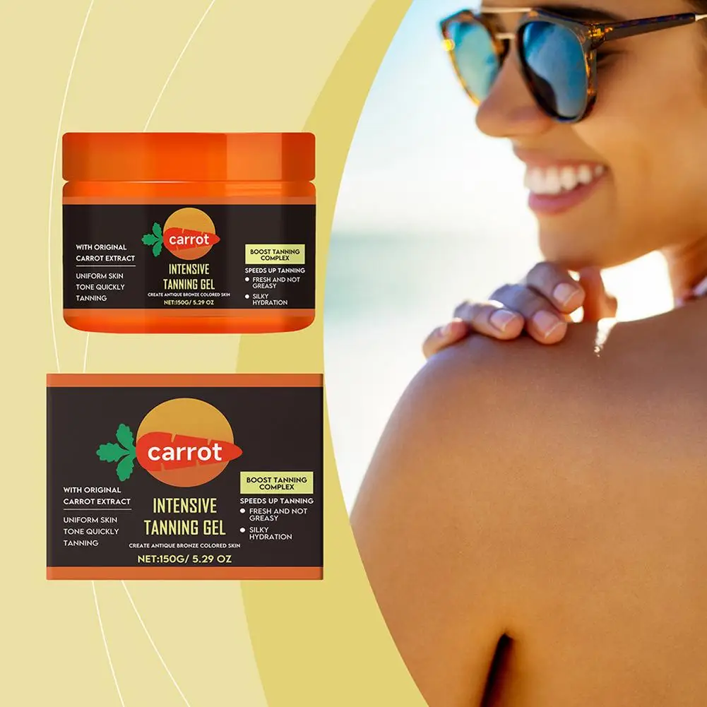 

Intensive Bronzing Gel Turning Black Long Lasting Brown Moisturizing Gel Relieving Sunbeds Dryness Tanning Carrot Beach Sum F8C4