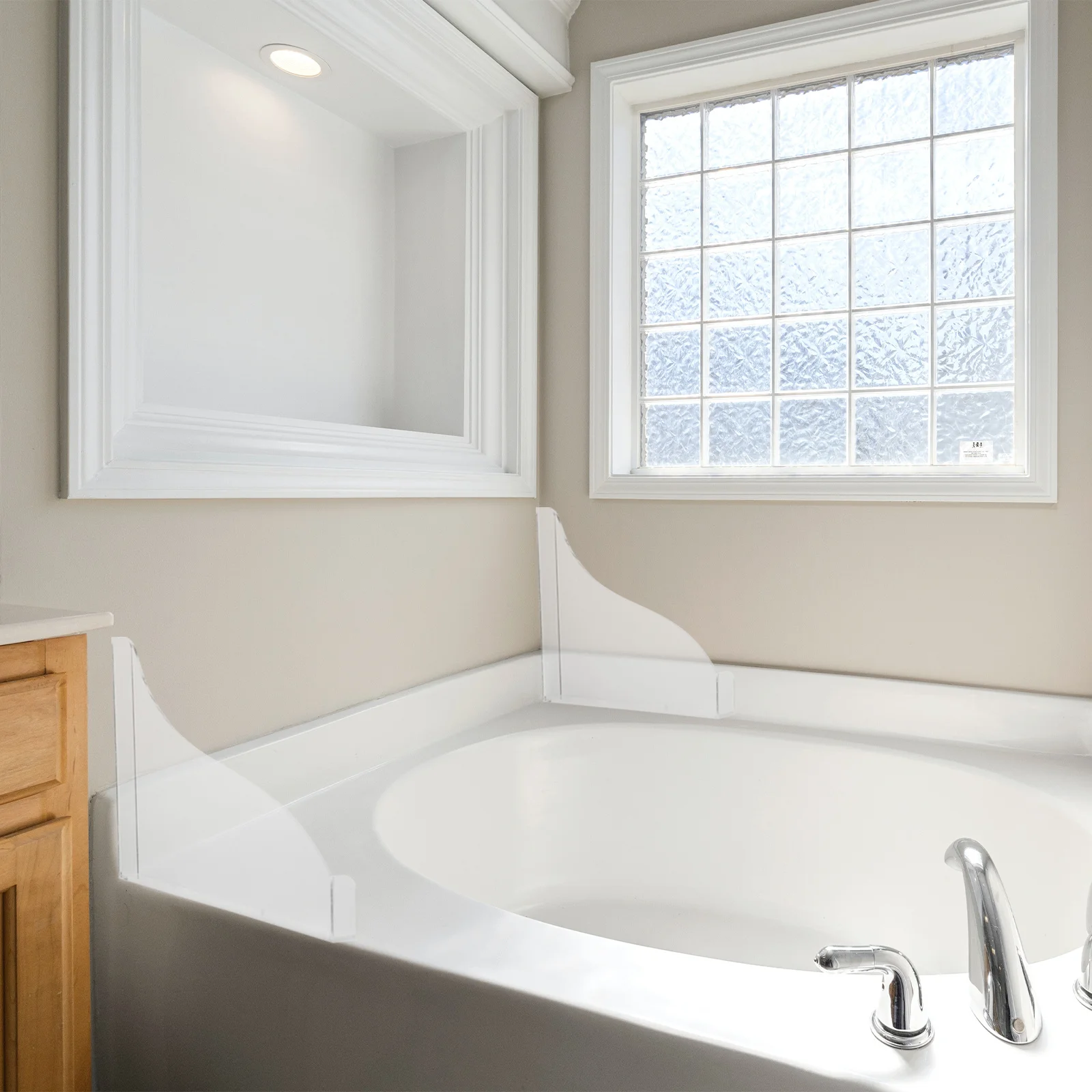 1 مجموعة حوض الاستحمام الرش الحرس الاكريليك واضح حشوات للزوايا لحواف الحمام مقاوم للماء المضادة للانزلاق حاجز لاصق وشملت