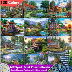 Landscape 120 Colors Diamond Painting With Sticker legend Handpainted Hobby DIY House Kits Home Decorative Pictures Unique Gift