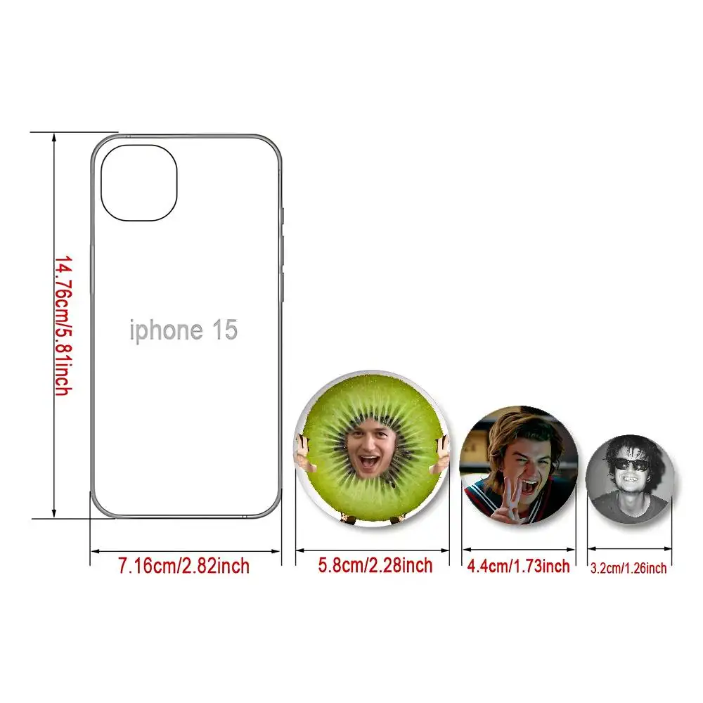 J-Joekeery S-Steve H-Harrington Badges Fashion New Hip Hop Versatile Round Metal Badge Cartoon Pin Gift Wholesale