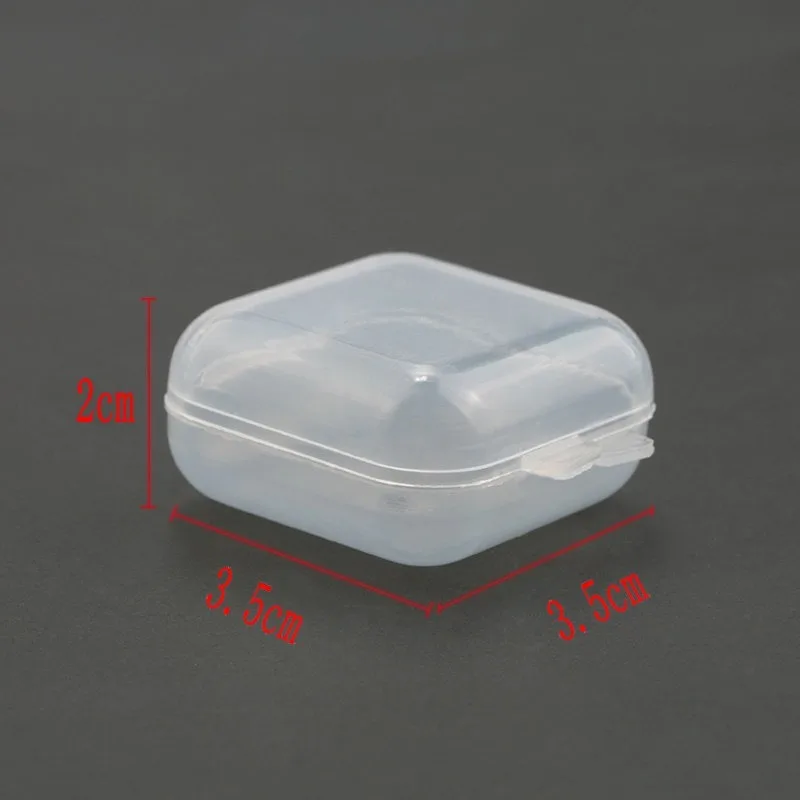 2020 NEW 3.5*3.5*2cm Small Plastic Storage Box for Jewelry Beads Earring Jewelry Container Transparent Square Box Case Container