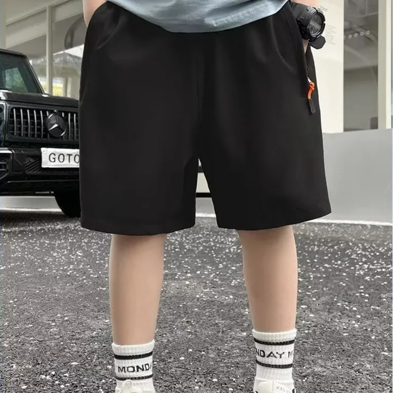 Boys' Summer Shorts, Quick Drying Pants, Ice Silk Pants, Summer Casual Sports, Summer Clothing, Thin, Loose Fitting Capris