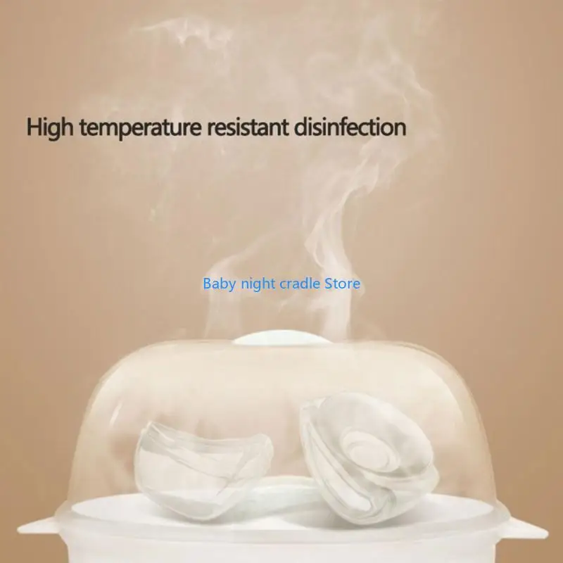 J2FF جامع حليب الثدي القابل للارتداء، جهاز التقاط حليب الثدي بعد الولادة من السيليكون لمنع تسرب الحليب مضخة الثدي اليدوية #5