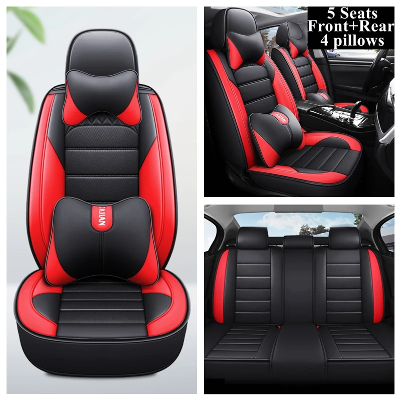 

Front+Rear Full Set Leather Car Seat Cover for Kia Carnival Ceed Cerato K2 K3 K4 K5 Optima Picanto Rio Rio 3 Shuma Soul Sportage