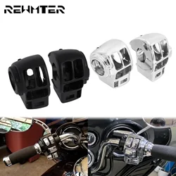 2PCS Motorcycle Handlebar Control Switch Switch Housing Cover Black/Chrome For Harley Road King Electra Glide 1996-2013 FLHT