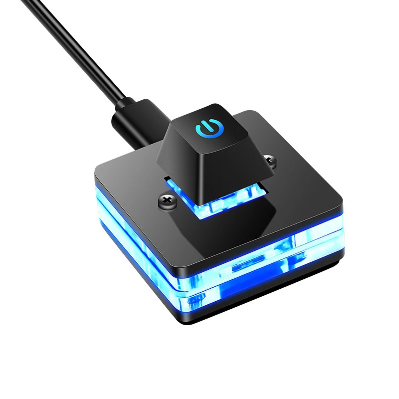 Desktop Computer Switch For External Power Button 1.8M LED Lights PC Motherboard External Start Power Button Extension Cable