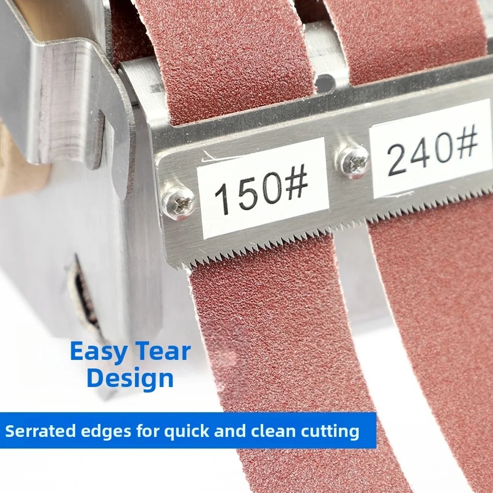 Stainless Steel Sanding Belt Dispenser Box With 5 Slots For 25mm X 6mm Abrasive Belts And Paper Storage