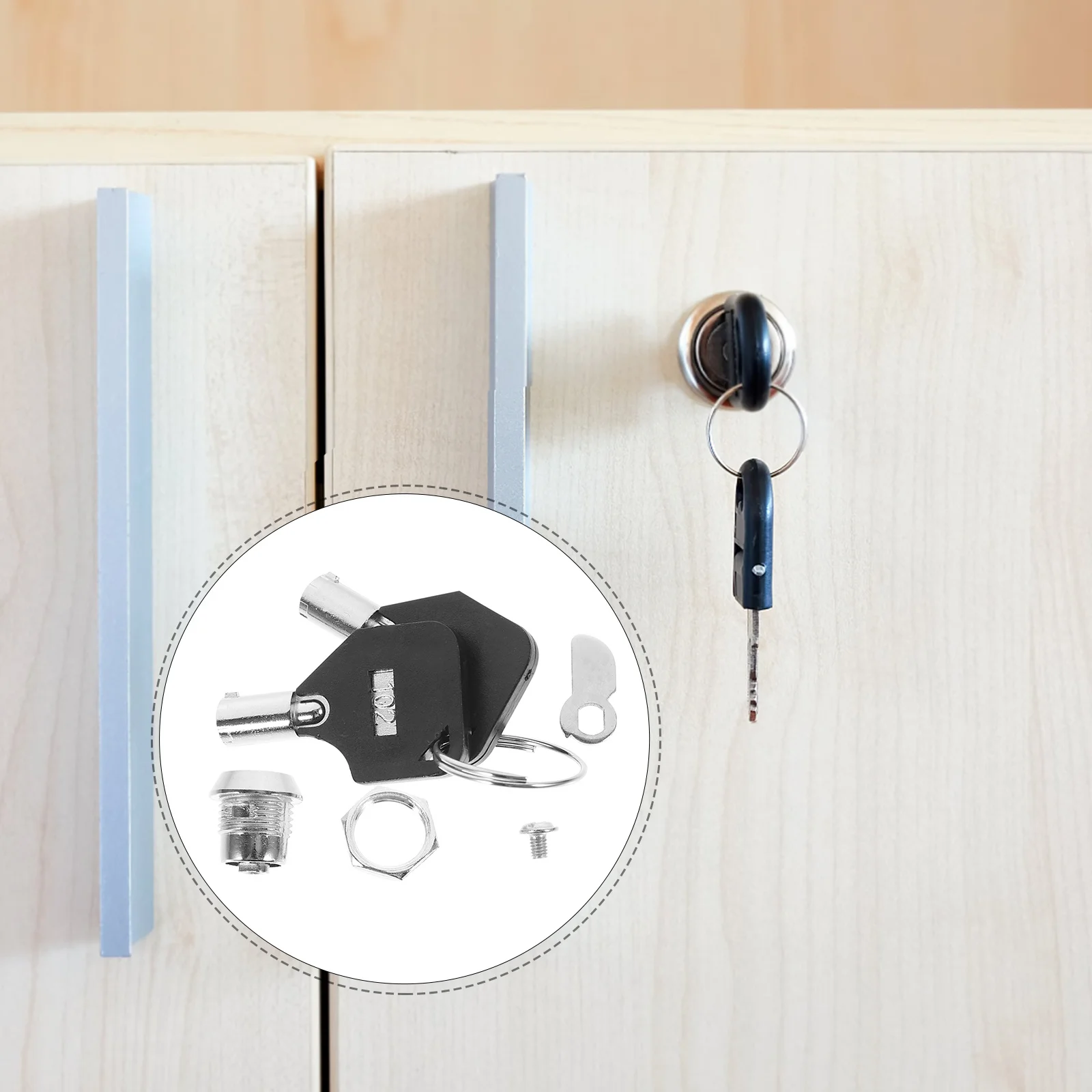 

1 Set Zinc Alloy Core Cabinet Lock For Mailbox Drawer Cupboard Cam Lock Tubular Desk Electrical Advertising Box Durable