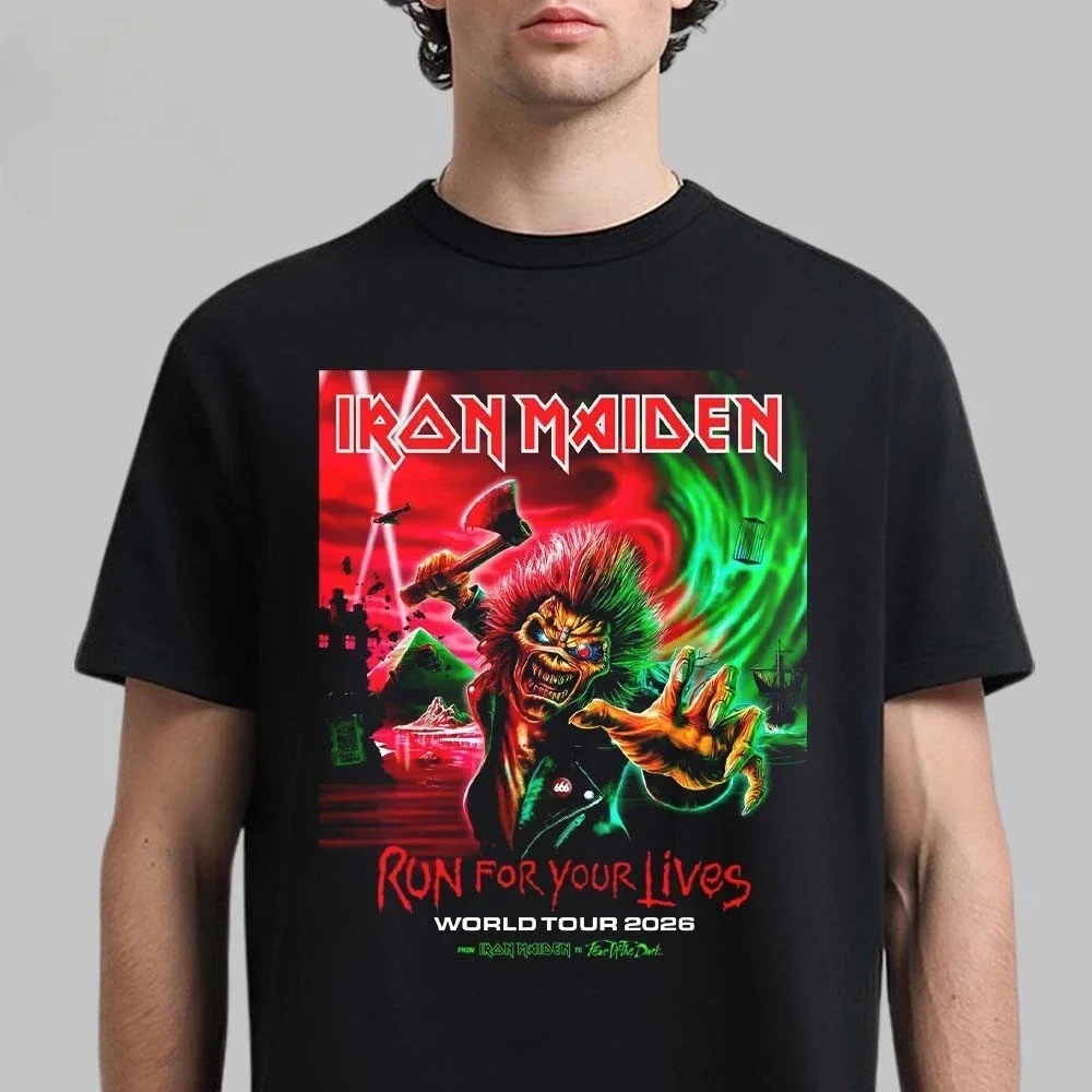 

Run for Your Lives Rock Band Fans T-Shirt Fashion Cool Round Neck Short Sleeve Tees Loose Breathable Comfortable Clothes For Men