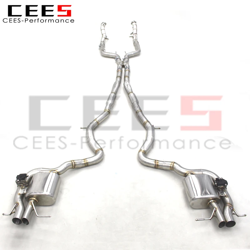 CEES Catback Exhaust Downpipe Pipes For Mercedes-Benz S500/S550 W222 4.7T/5.5T 2014-2019  Exhaust Pipe Exhaust System