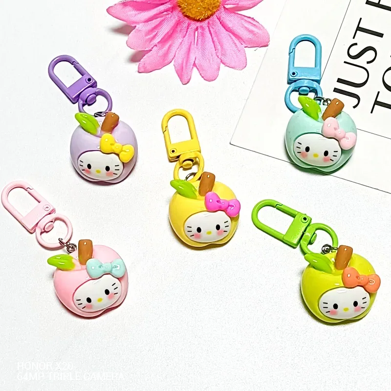 

Cartoon cat pink shopping keychain, cute cartoon girl, sweet pendant, couple, best friends accessory