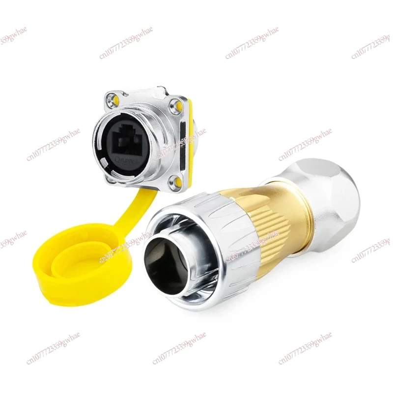 DH24 RJ45 Ethernet LAN RJ45 Industrial Connector Metal Waterproof Rj45 Plug Socket