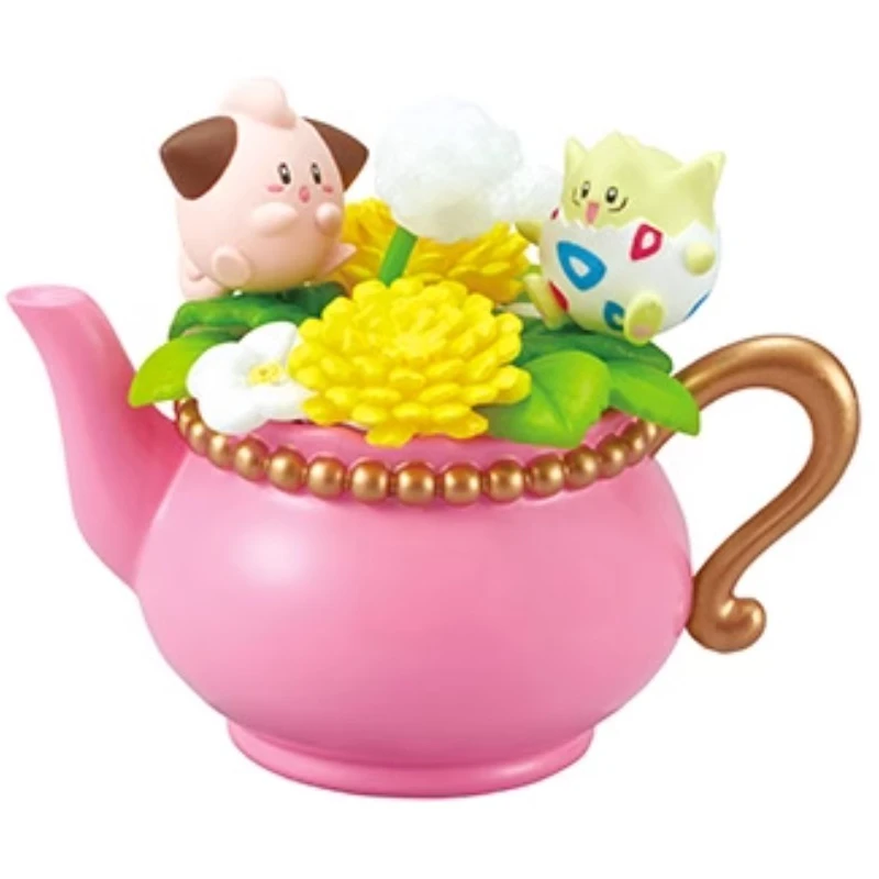 ReMent 포켓몬 픽시 플라워 티 컵 피카추 Ninetales Eevee Bulbasaur Collectible Desktop Decorations