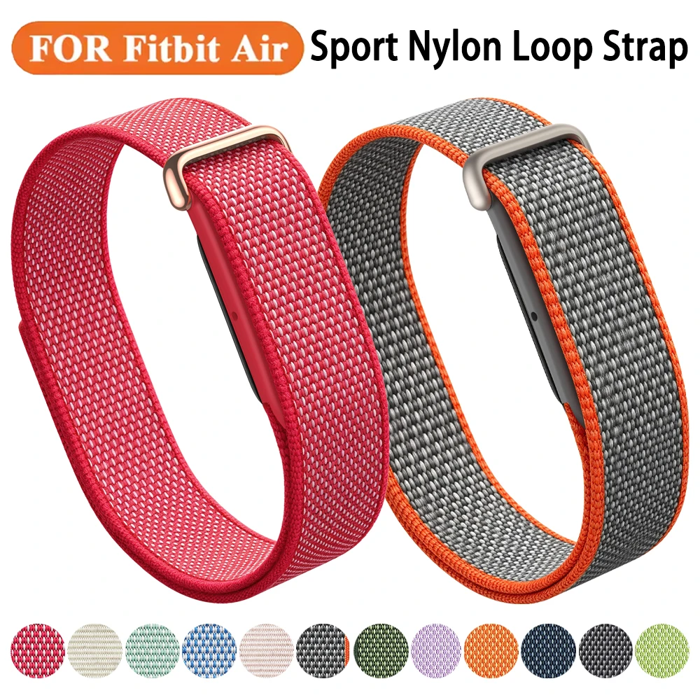 Sport Nylon Loop Braided Watch Strap for Google Fitbit Air Fitness Tracker Breathable Wristband Fitbit Air Replacement Bracelet