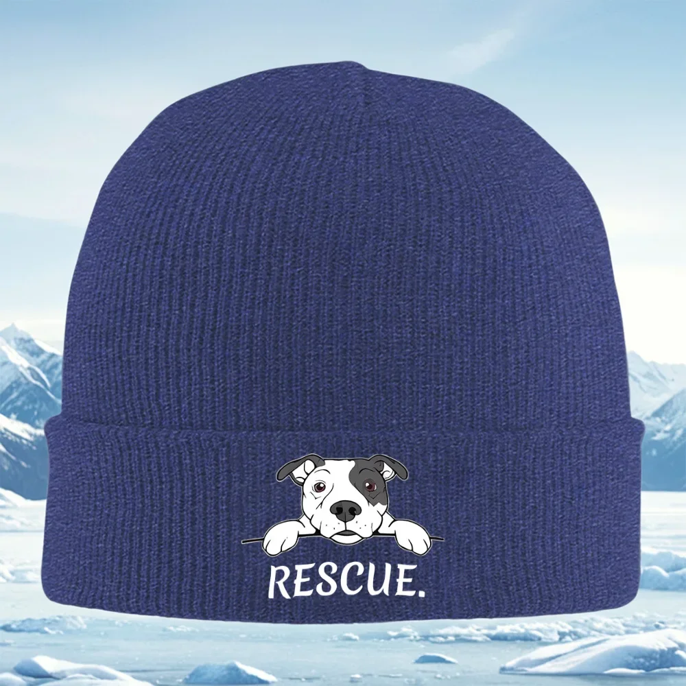 Perro mirando la pata de rescate por encima de los hombres mujeres للجنسين سمبريرو دي بونتو gorro جيرسي gorra invierno térmico