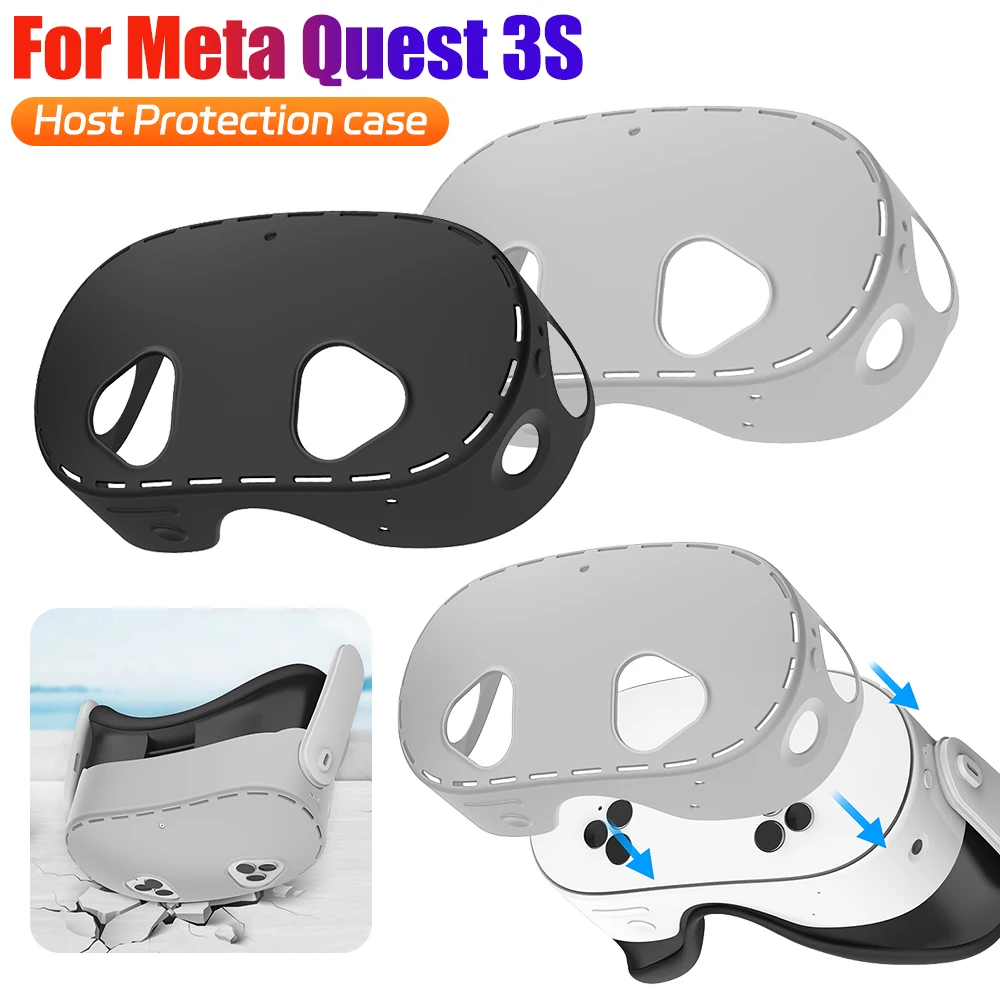 Silicone Cove For Meta Quest 3S VR Shell Cover Skin Protector Protective Case Accessories Scratch Resistant Wear-resisting