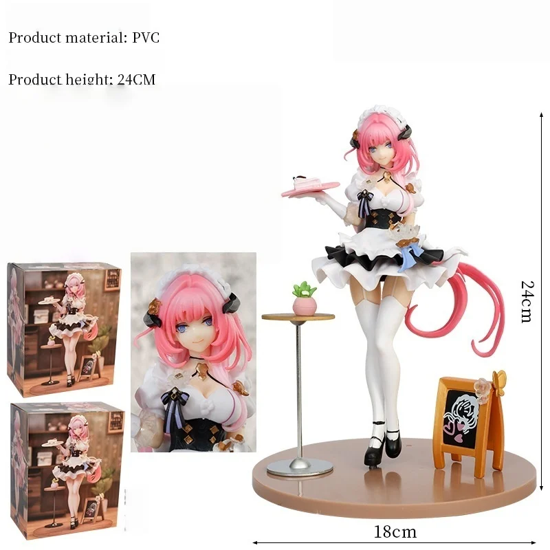 Anime Girl Honkai Impact Figure Elysia Figurine PVC Model Art Craft Desk Decor Ornament Gift