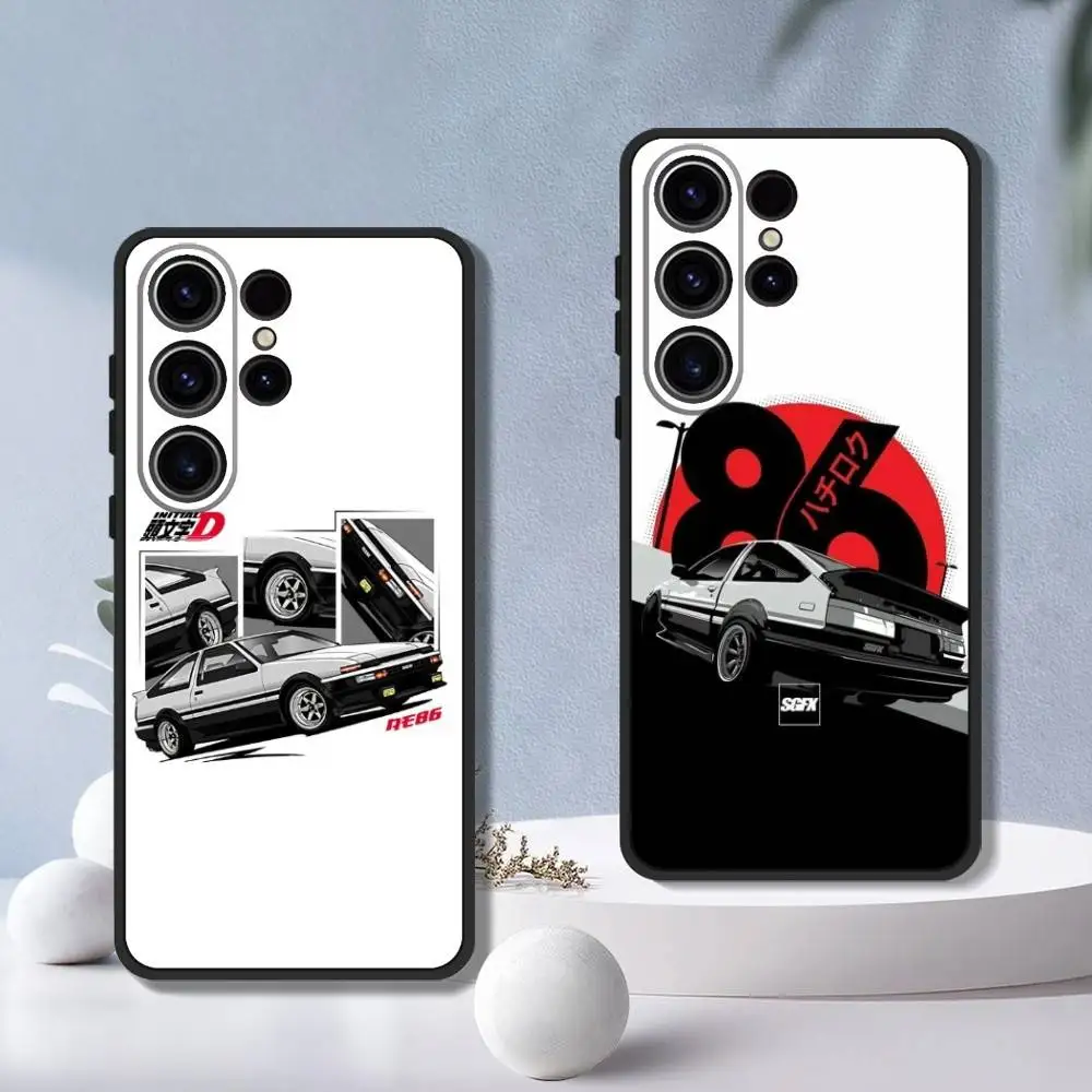 

Hot Anime Initial D AE86 Phone Case For SamsungS25,24,21,22,23,30,Ultra,20,Plus,Fe,Lite,Note,10,Soft Black Cover