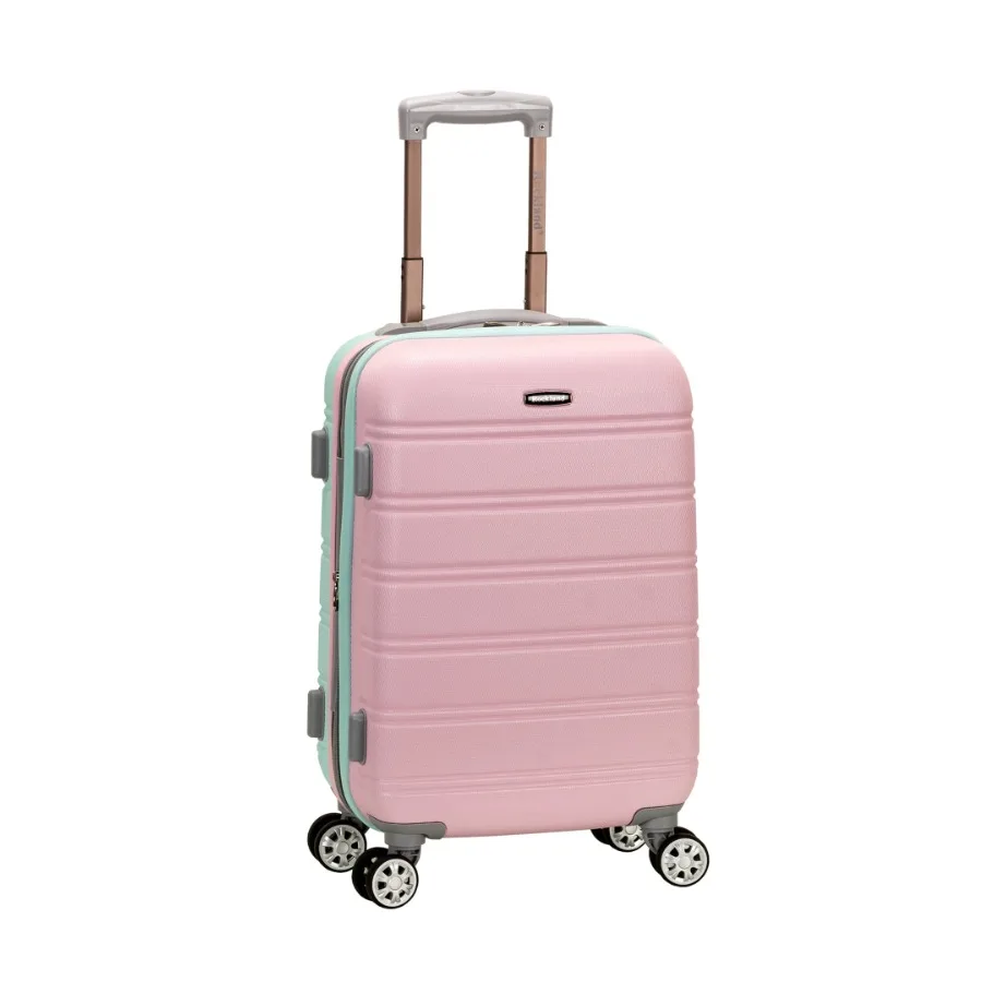 

20" Adult Teen 1- Piece Solid Print Hardside Carry on- Luggage Pink