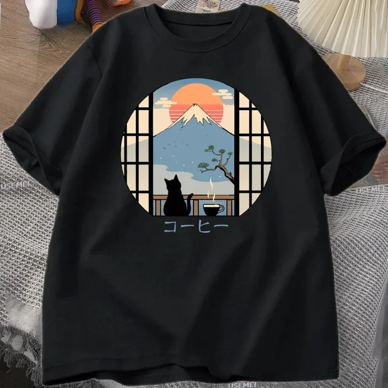 تي شيرت نسائي مطبوع بأكمام قصيرة مقاس كبير، فضفاض وكاجوال، ناعم، مريح ومسامي، رياضات خارجية