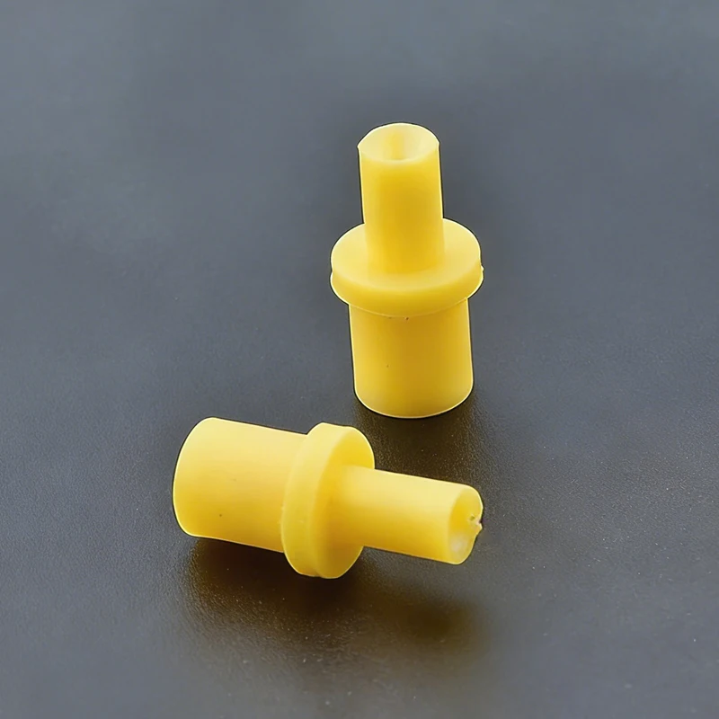 Syringe silicone soft yellow pumping air hollow joint part rubber connector 4 4.0 4mm ciss inkjet cartridge cleaning clean tool