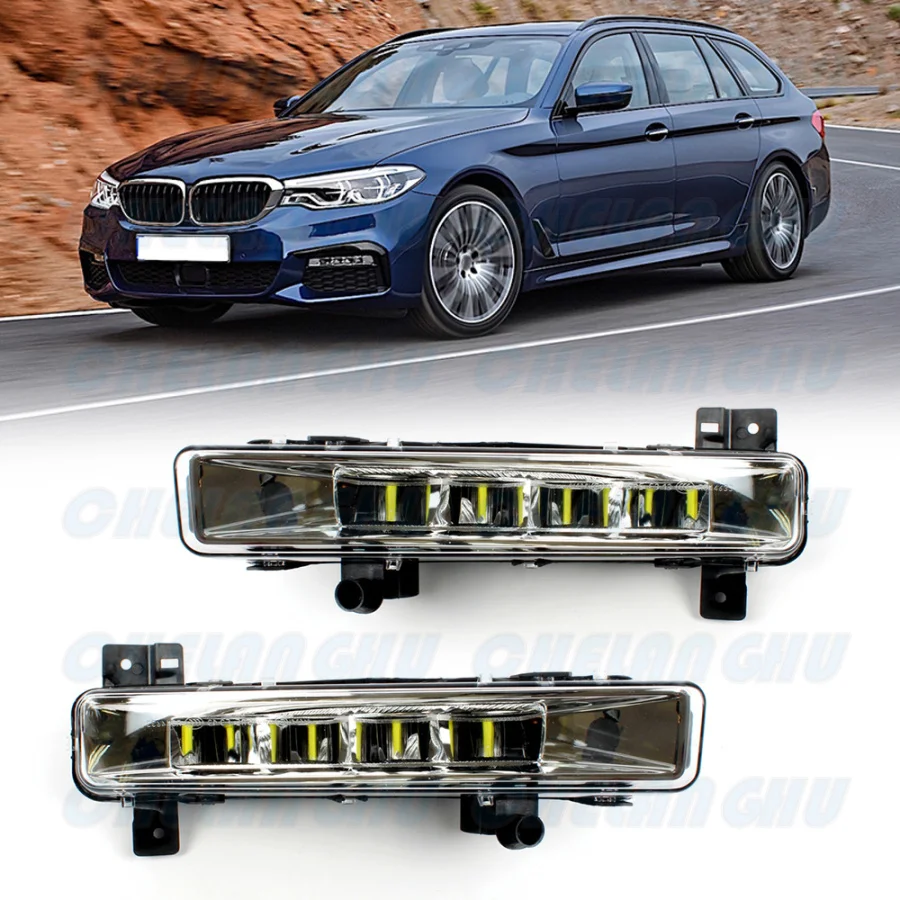 

For BMW G30/G31/G38 530i 540i sedan / Touring 2016 2017 2018 2019 2020 Car accessories Front LED DRL Daytime Running Light Lamp