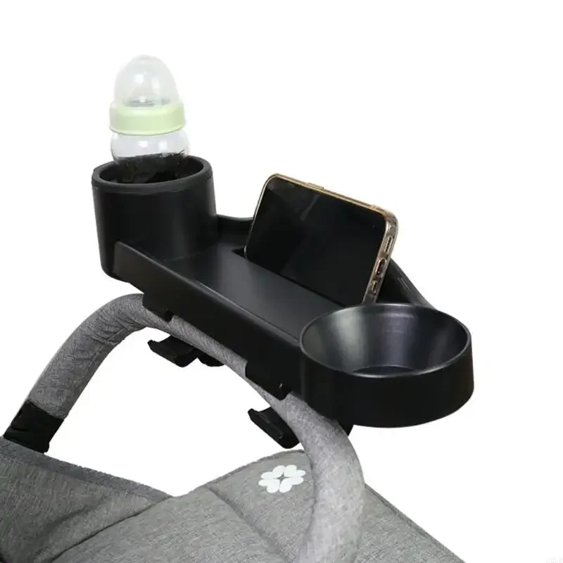 

Easy to Clean Pram Tray With Smooth Surfaces For Hygiene Maintenance Includes Cup Holder Phone Slot For Food Convenience 15UB