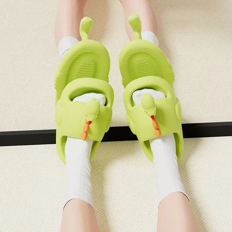 Funny Dinosaur Slippers Women Summer Shoes Casual Comfort Cartoon Slipper Sandals Ladies Home Slides EVA Flip Flops New 2023