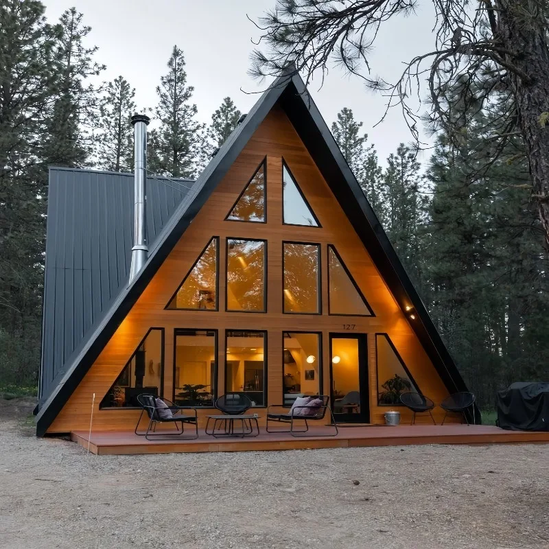 Triangle Shape Structure Container House Small Cabin Tiny House Triangle Container A Frame House Living Home Price for Australia