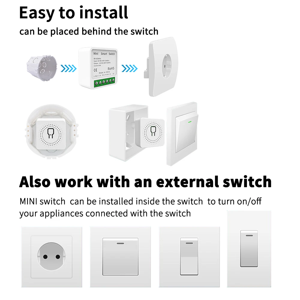 Home Improvement Wireless Remote Control Light Switch Wall Panel No Battery Required Waterproof Self-powerd Push Button Swiches