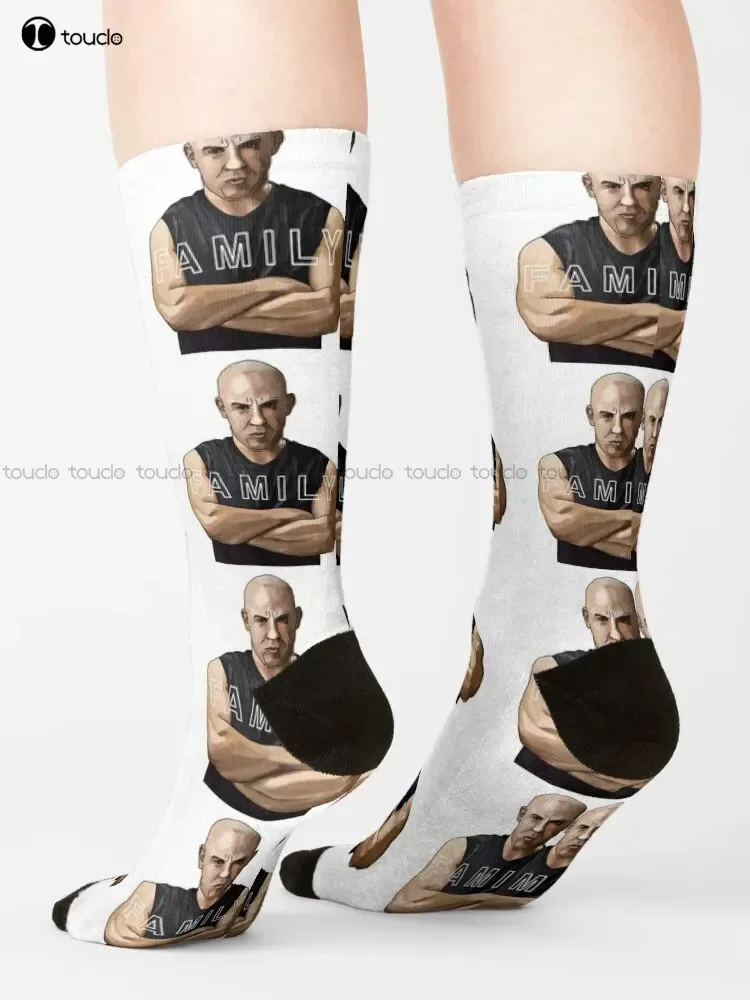 Dominic Toretto Socks Personalized Custom Unisex Adult Teen Youth Socks 360° Digital Print Custom Gift Streetwear