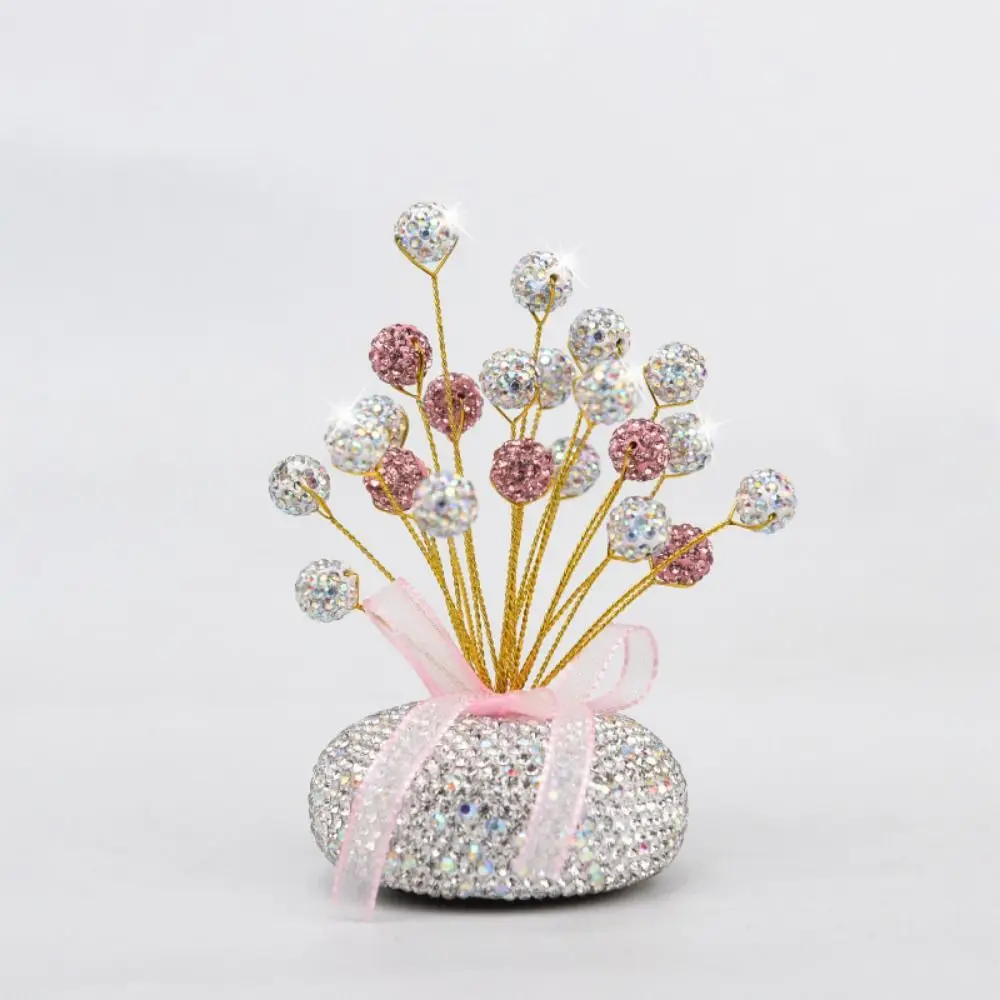 

Colorful Balloon Car Interior Decoration New Personalized Creative High-Quality Artificial Crystal Base Car Ornaments