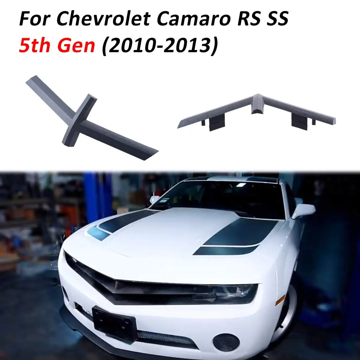 Black Bowtie Delete Grill Cross Cover Decoration Emblem For Chevrolet Camaro RS SS 5th Gen 2010 2011 2012 2013