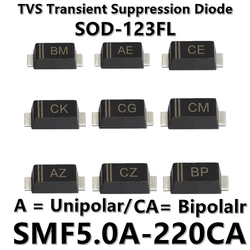 (20pcs) SMF15A BM SMF15CA CBM 15V SMD Unipolar/Bipolalr TVS Transient Suppression Diode SOD-123FL