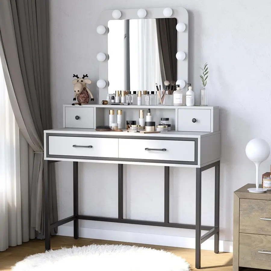 Vanity Desk With Mi…