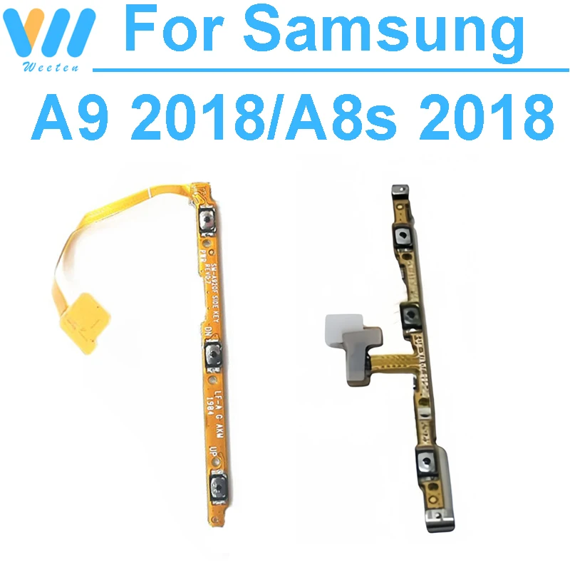 

Гибкий кабель питания и громкости для Samsung Galaxy A9 (2018) A8s 2018, SM-A920F, боковая кнопка, переключатель управления звуком, запасные части