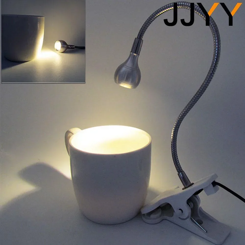 USB Desk Lamp LED Clamp Light 3W Adjustable Hose Book Light for Reading Study Creative Gift
