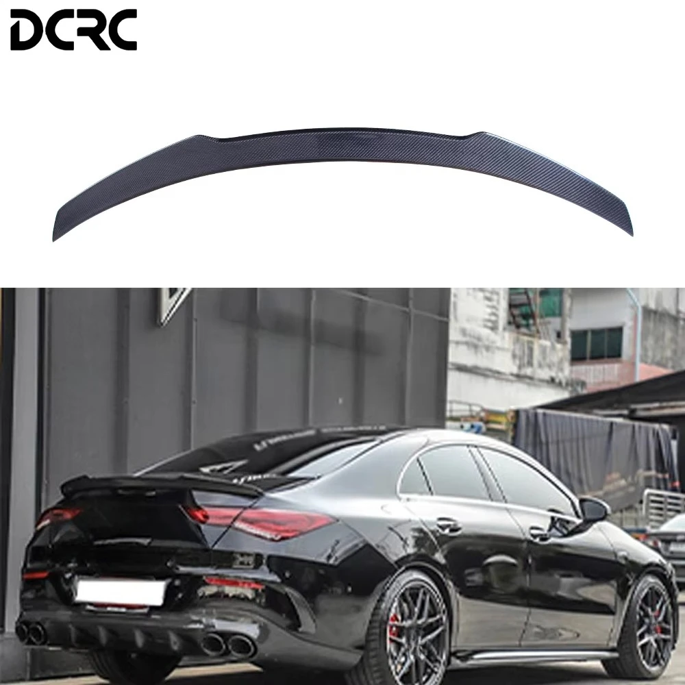 For Mercedes-Benz CLA-Class CLA W118 C118 FD Style Real Carbon Fiber Rear Spoiler Trunk Wing 2021-2026
