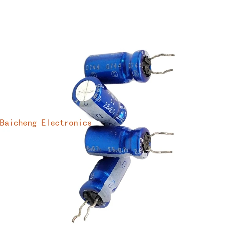 10PCS Short leg Capacitor 2.5V0.7F 0.7f2.5V winding type cut leg