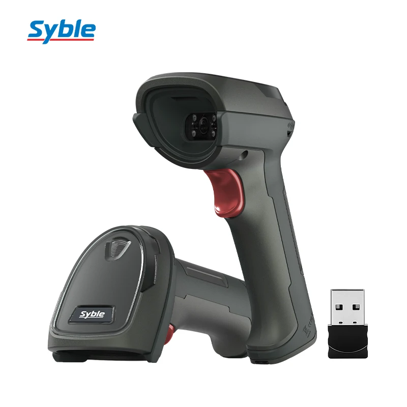 Syble XB-D70RB 2D Handheld Barcode Scanner Wireless Barcode Reader Scanner Gun USB 2.4G Warehouse Scanning