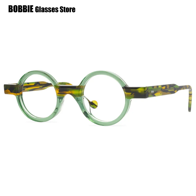 

Brand Designer Retro Round Glasses Frames Men Eyeglasses Women Man Eyewear Acetate Myopia Reading Optical Spectacle Oculos 2023