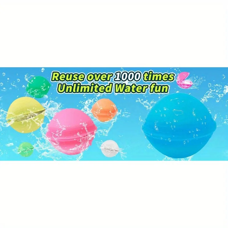 

12 Reusable Water Balloons for Gifting — Perfect for Outdoor Water Fights, Pool Parties, Beach Fun, and the Best Summer Gift for Friends
