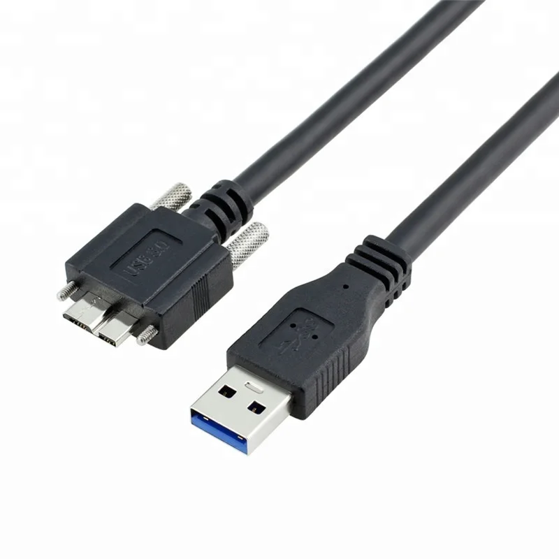 Cable de sincronización y carga USB 3,0 A macho A Micro B, Cable de sincronización y carga de 1,5 M, 2M, 3M, 5M con tornillos de bloqueo para Nikon D800, D800E, D810, nuevo