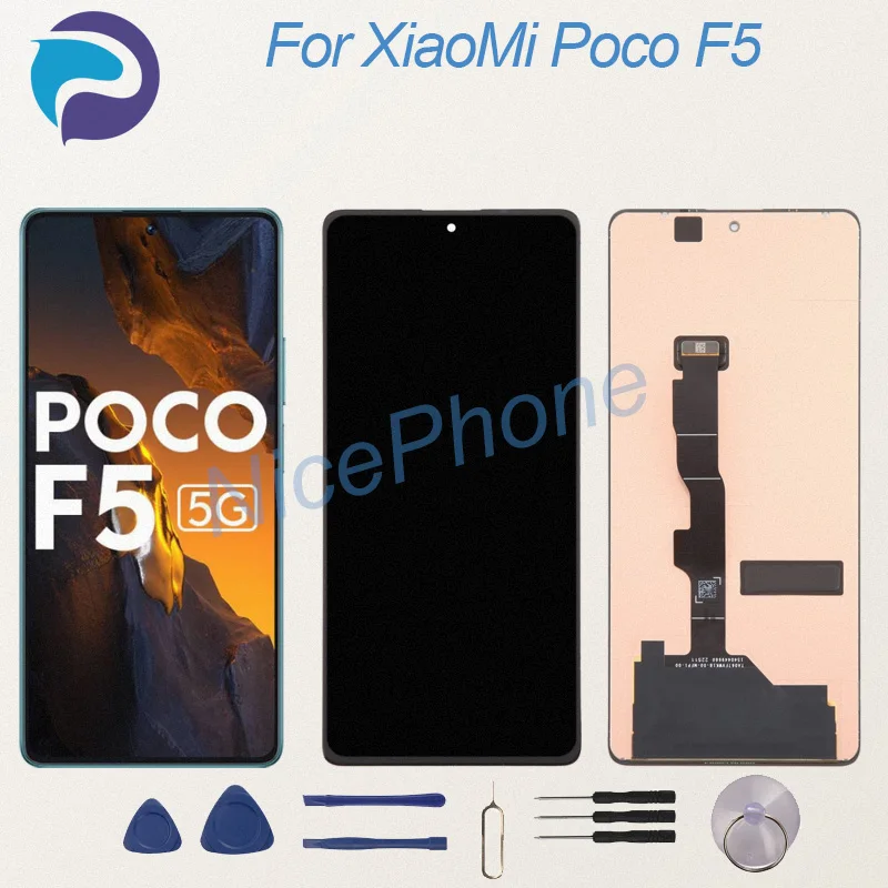 New And Tested For XiaoMi POCO F5 LCD Display Screen Touch Panel Digitizer 23049PCD8G/I POCO F5 Screen Display