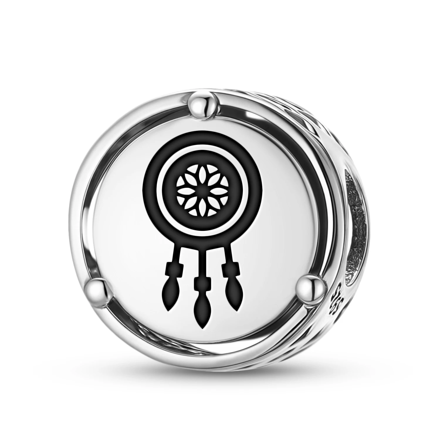 Lakota SiouxDreamcatcher925 Sterling Silver Symbol Charm Fit Original Bracelet Diy Jewelry Accessories Family Bead