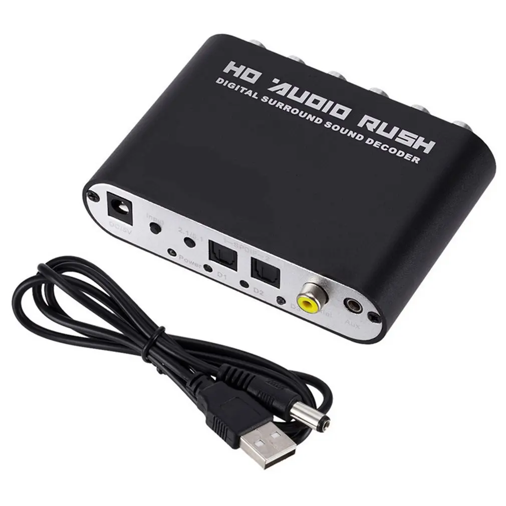 

Digital to Analog 5.1 Audio Decoder Amplifier SPDIF Coaxial to RCA AC3 Optical Digital Analog Converter For TV Sound Wholesale