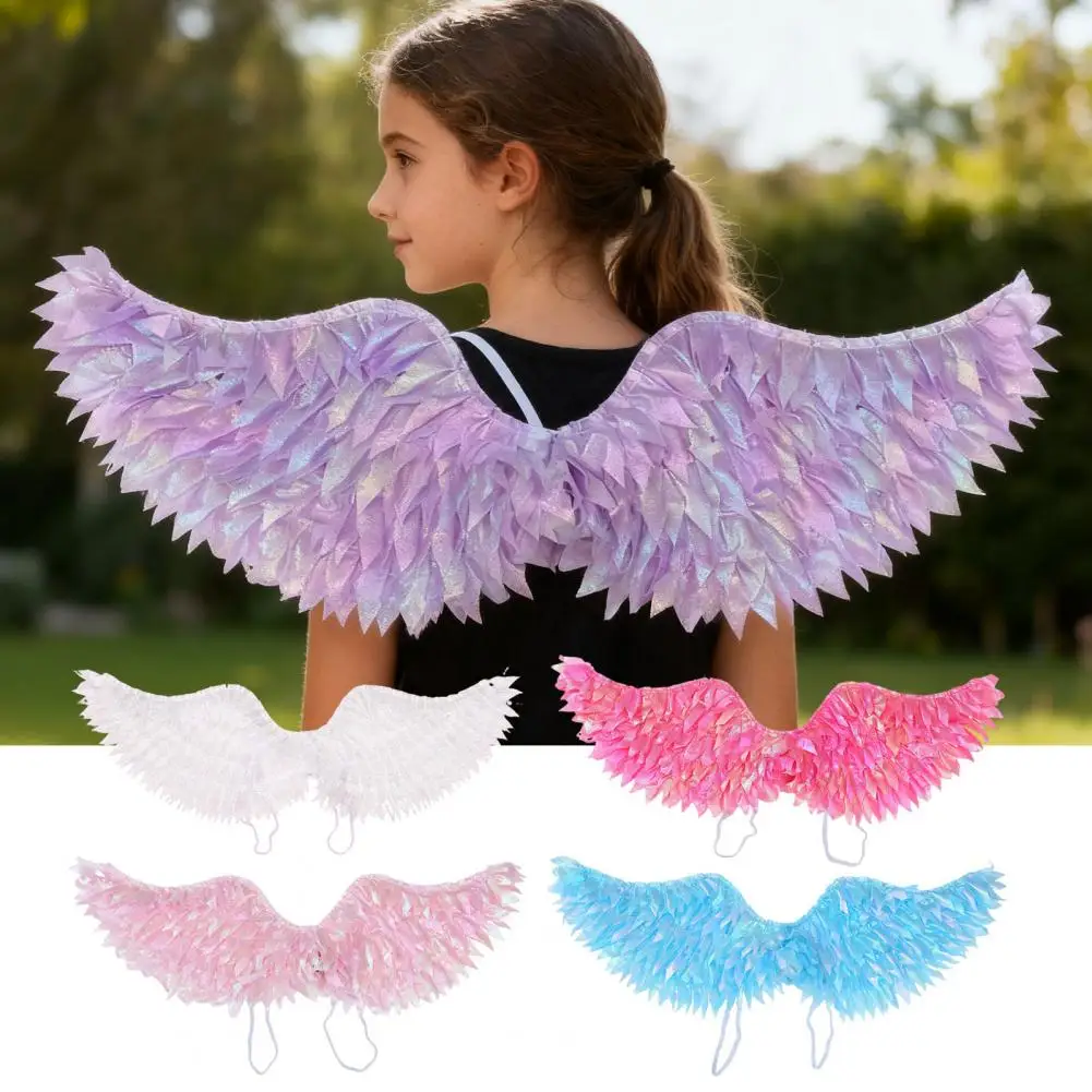 Ailes de plumes lumineuses pour enfants, ailes d'ange, accessoire de Costume, ailes de fée pour spectacle sur scène, pour Cosplay, concours de noël