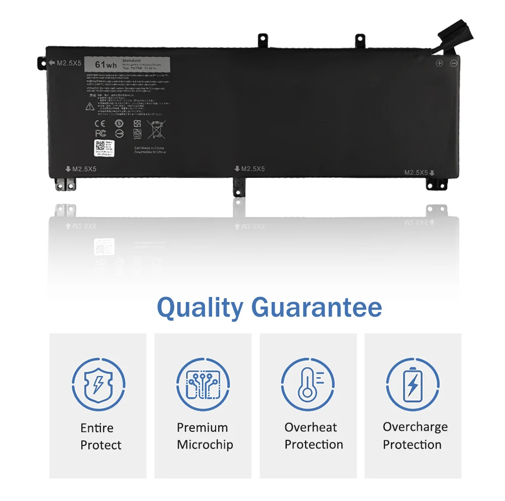 ETESBAY TOTRM/245RR แบตเตอรี่แล็ปท็อปสำหรับ Dell XPS 15 9535 9530 P31F001 Precision M3800 7D1WJ H76MV 0H76MY Y758W 5495MAh/61WH