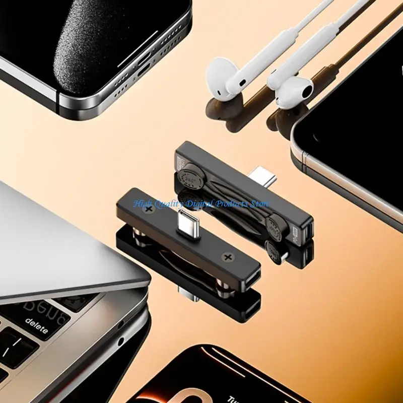 U2JE USB C Phone Stand Adapter with Foldable Port Layout, 100W Charging Input and 10Gbps Data for Desk Viewing on Desks